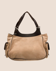 CHRISTIAN D1OR 2005 BROWN SUEDE STREET CHIC MULTIPOCKET SHOULDER BAG