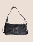CHRISTIAN D1OR BLACK LEATHER FLIGHT BAG
