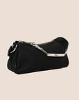 CHRISTIAN D1OR 2003 RHINESTONE EMBELLISHED BLACK CANVAS HARDCORE CROSSBODY BAG