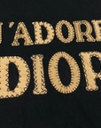 CHRISTIAN D1OR "J'ADORE D1OR" BLACK PATCH LOGO T-SHIRT