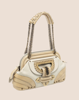 CHRISTIAN D1OR 2007 CREAM JEANNE FRAME BAG
