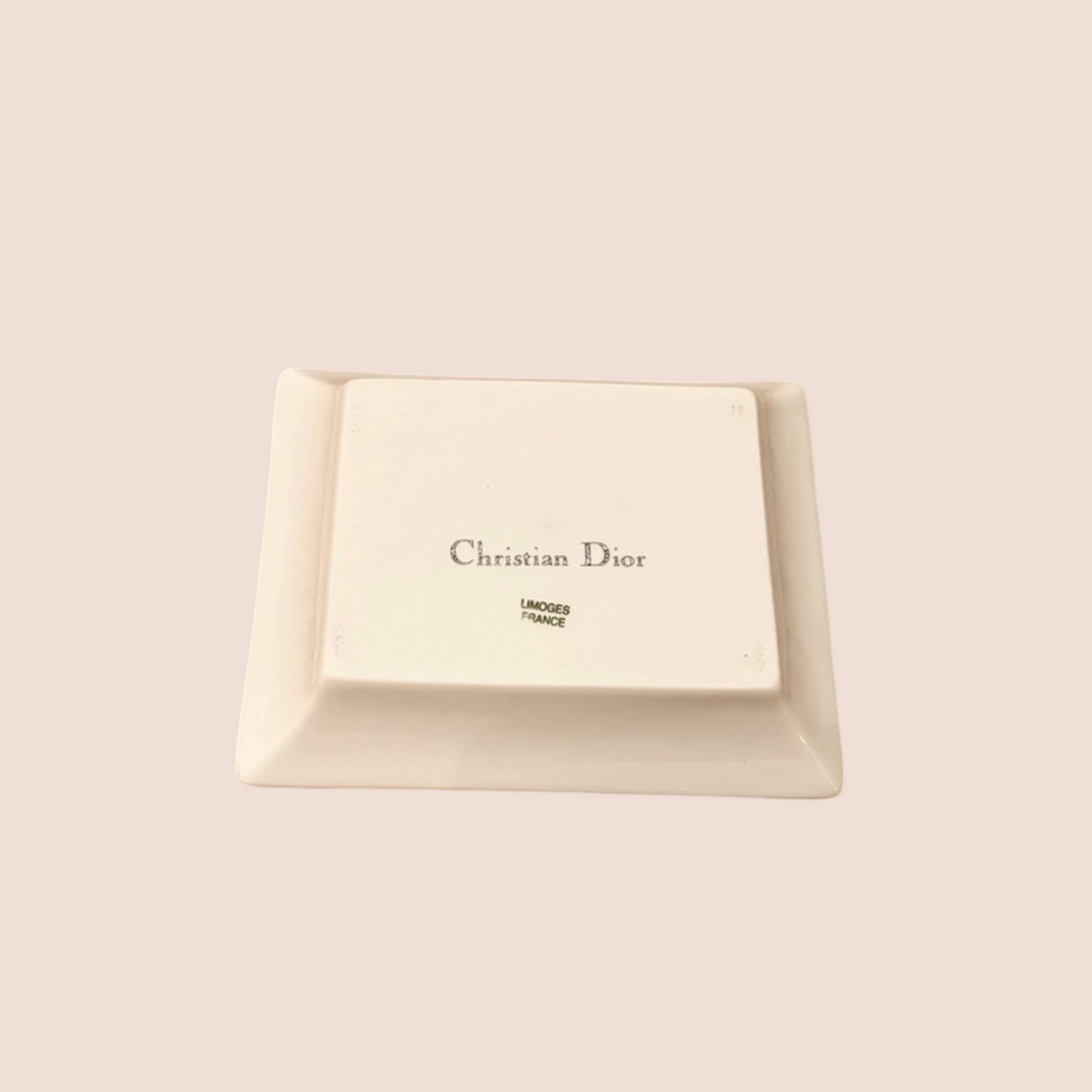 CHRISTIAN D1OR 1990s D1OR LOGO PORCELAIN JEWELRY TRAY