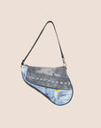 CHRISTIAN D1OR 2001 "MISS D1ORELLA" DENIM CANVAS MINI SADDLE BAG