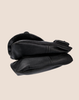 CHRISTIAN D1OR 2006 BLACK PEBBLED CALFSKIN GAUCHO TOP HANDLE BAG
