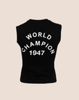 CHRISTIAN D1OR "J'ADORE D1OR" BLACK SLEEVELESS TANK TOP
