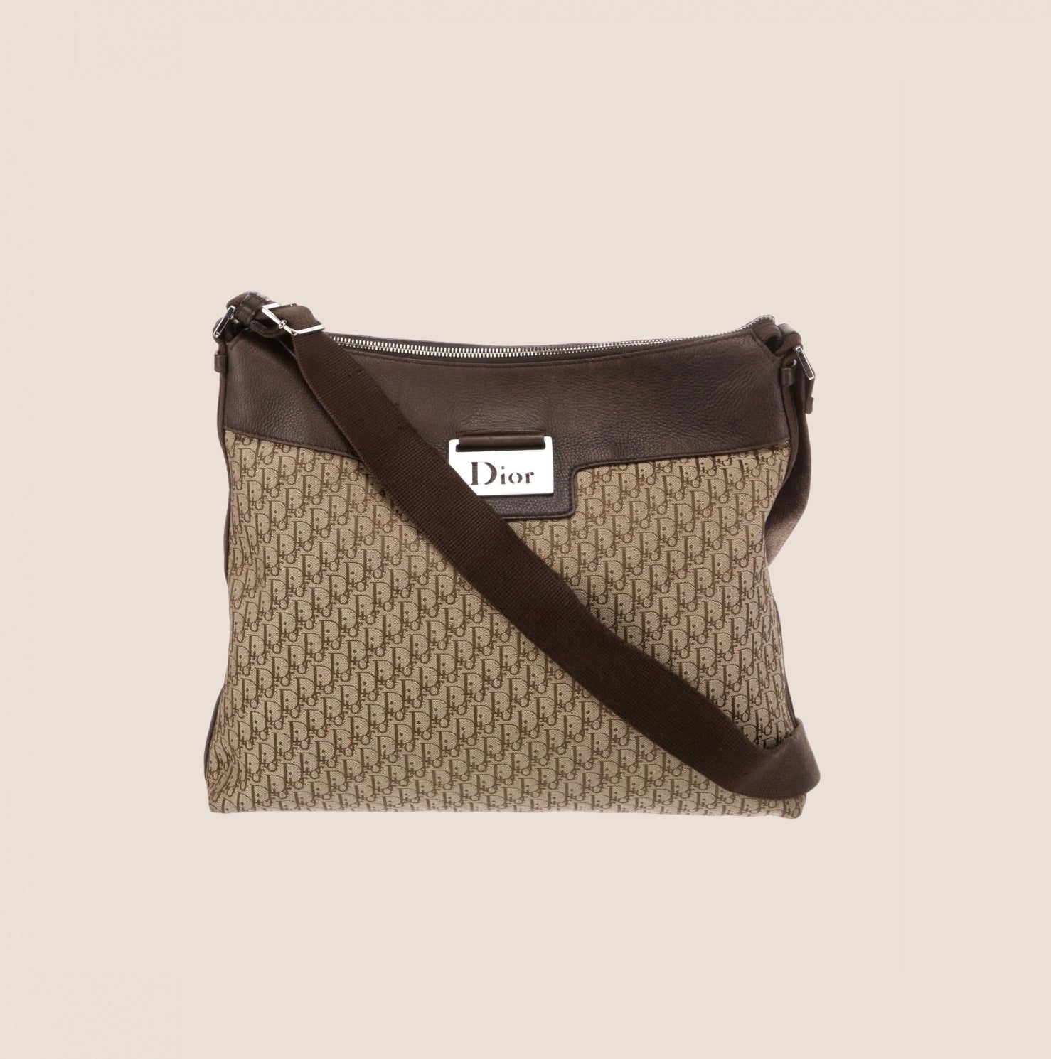 CHRISTIAN D1OR 2005 BROWN STREET CHIC D1ORISSIMO MESSENGER BAG