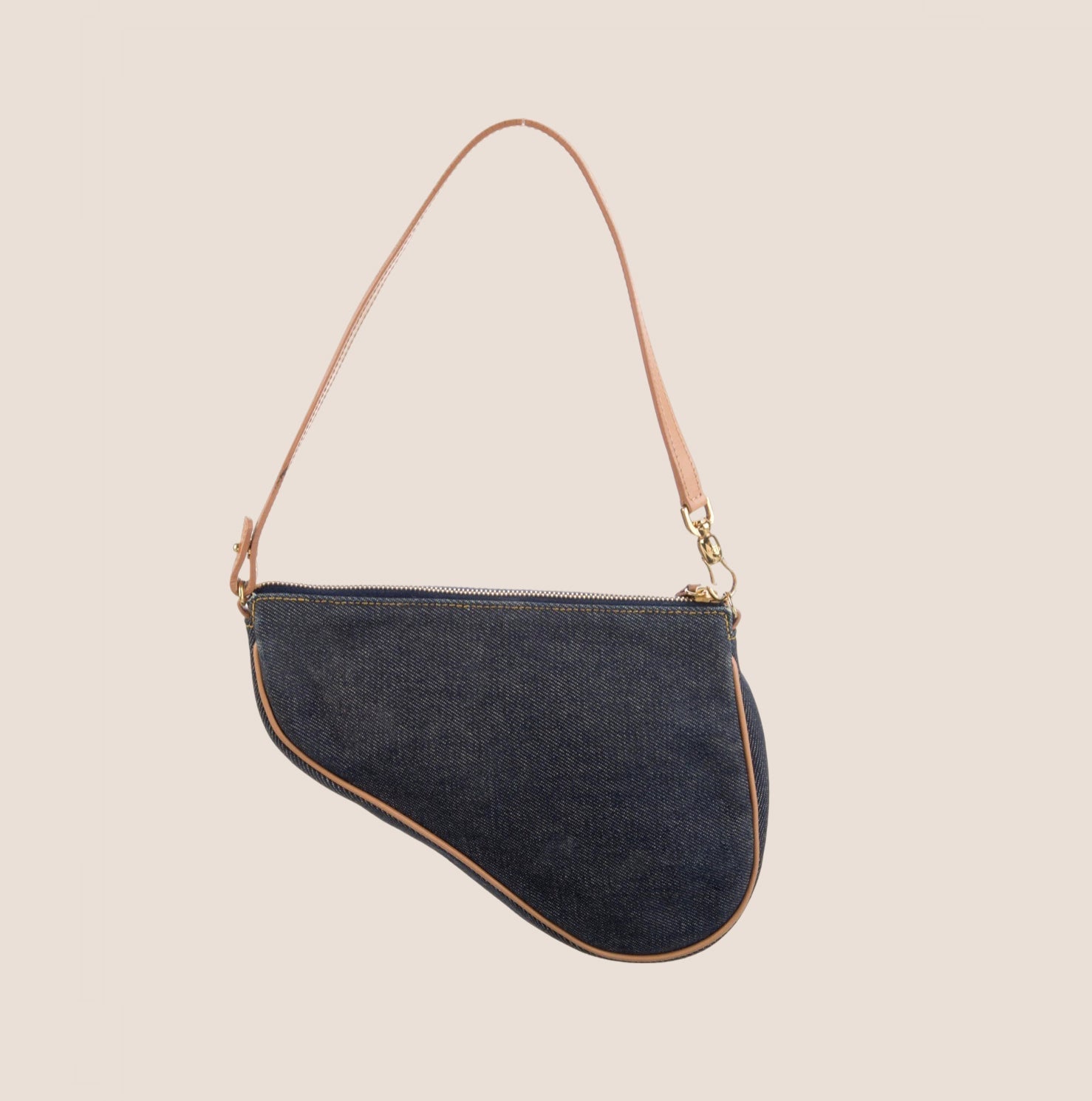 CHRISTIAN D1OR 2000 DENIM SADDLE BAG