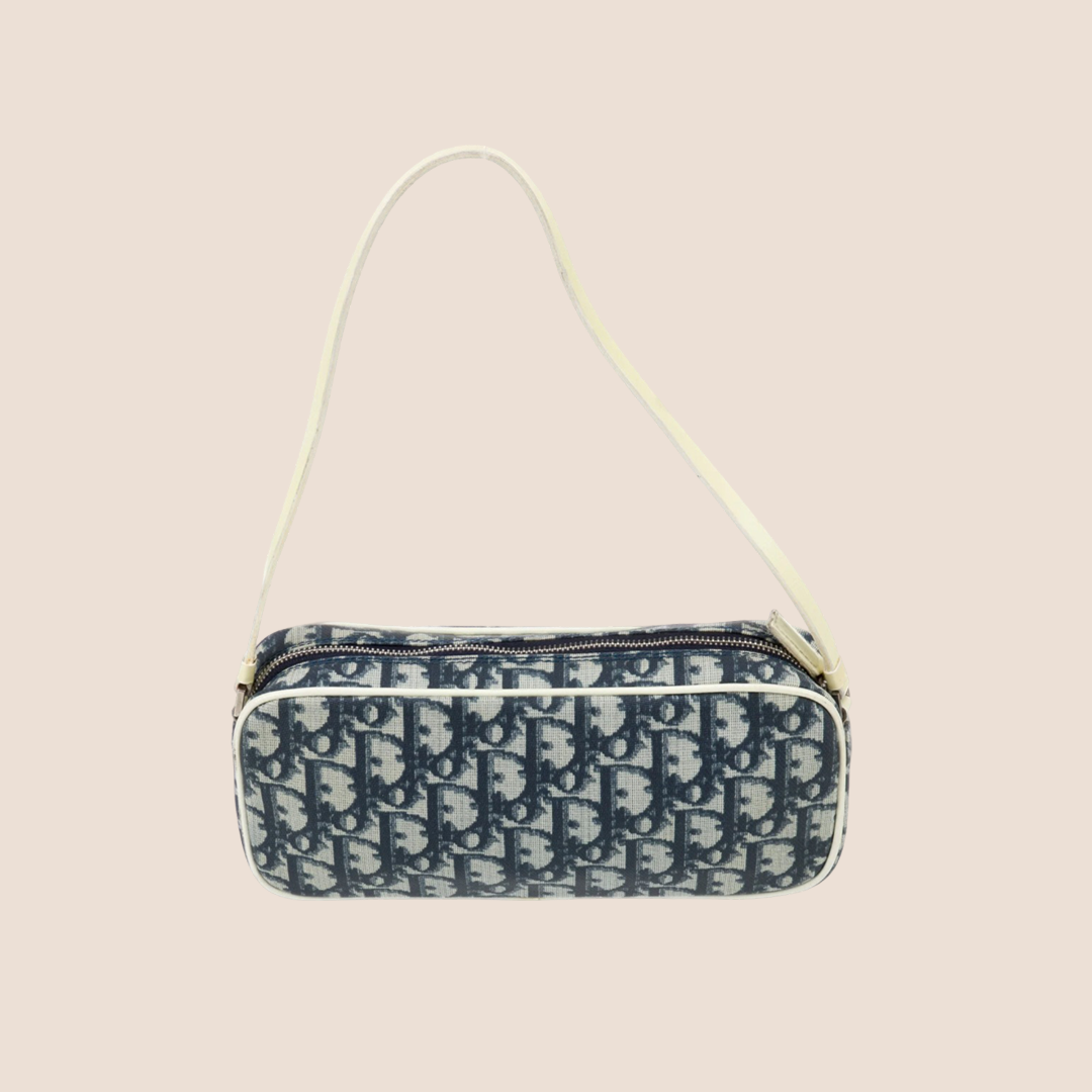 CHRISTIAN D1OR 2001 BLUE TROTTER MINI POCHETTE BAG
