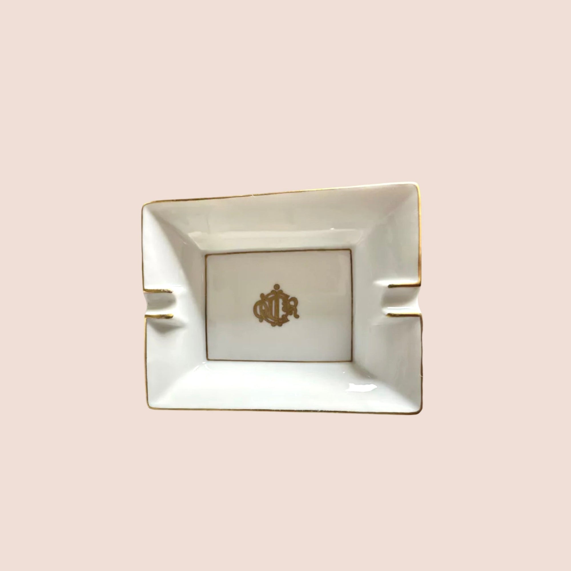 CHRISTIAN D1OR 90s D1OR LOGO PORCELAIN ASHTRAY