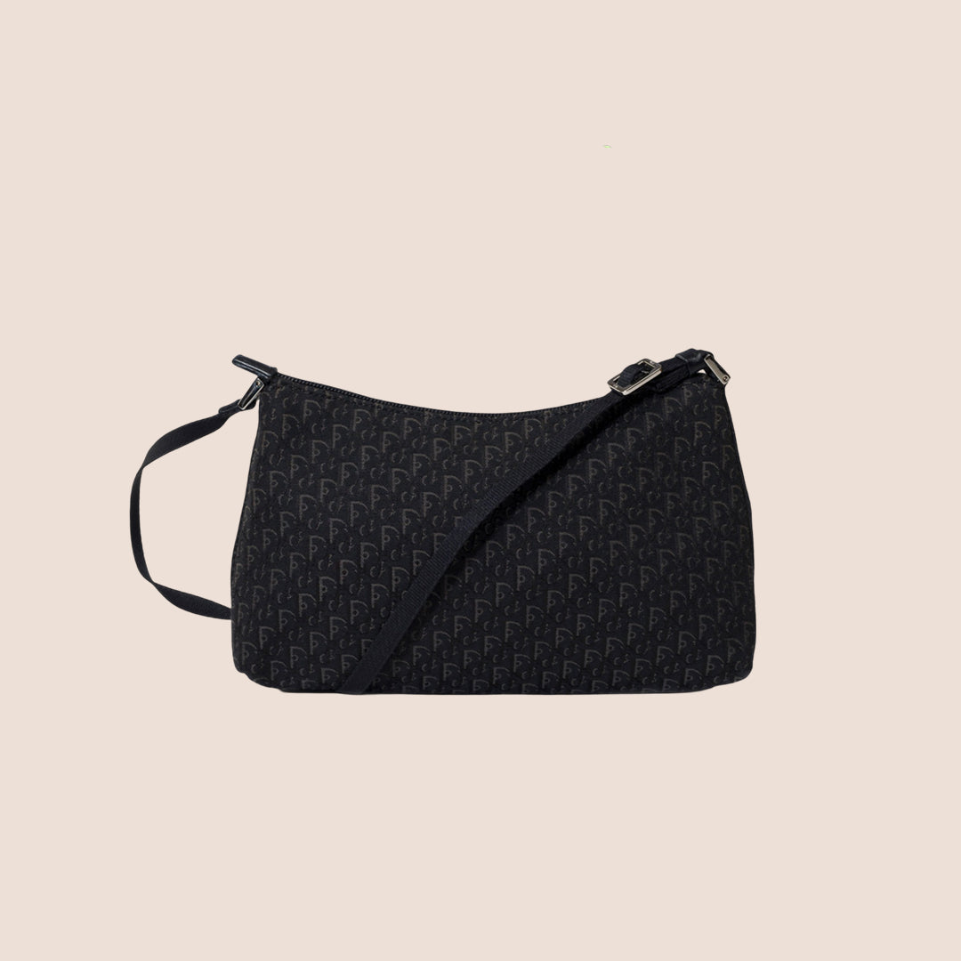 CHRISTIAN D1OR BLACK TROTTER MINI SHOULDER BAG