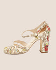 CHRISTIAN D1OR BEIGE D1ORISSIMO FLORAL EMBROIDERED MARY JANE PUMPS