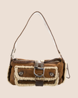 CHRISTIAN D1OR 2005 SHEARLING FLIGHT BAG