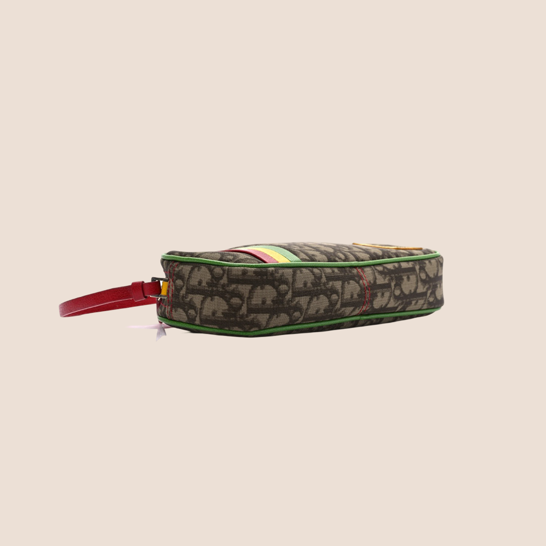 CHRISTIAN D1OR 2004 MONOGRAM RASTA MINI POCHETTE