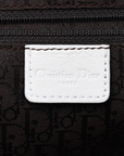 CHRISTIAN D1OR 2005 WHITE CALFSKIN BUCKLE FRAME SATCHEL