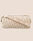 CHRISTIAN D1OR 2004 D1ORISSIMO BEIGE FLORAL EMBROIDERED CROSSBODY BAG