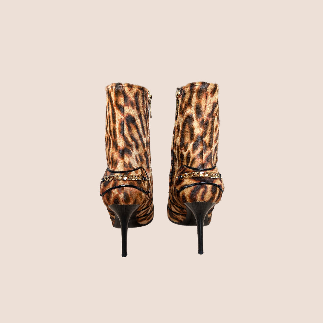 CHRISTIAN D1OR 2004 DICE LEOPARD PRINT BOOTS