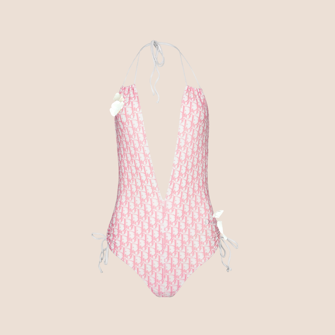 CHRISTIAN D1OR 2004 D1ORISSIMO PINK FLOWER SWIMSUIT