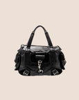 CHRISTIAN D1OR 2006 BLACK SUEDE REBELLE HOBO BAG