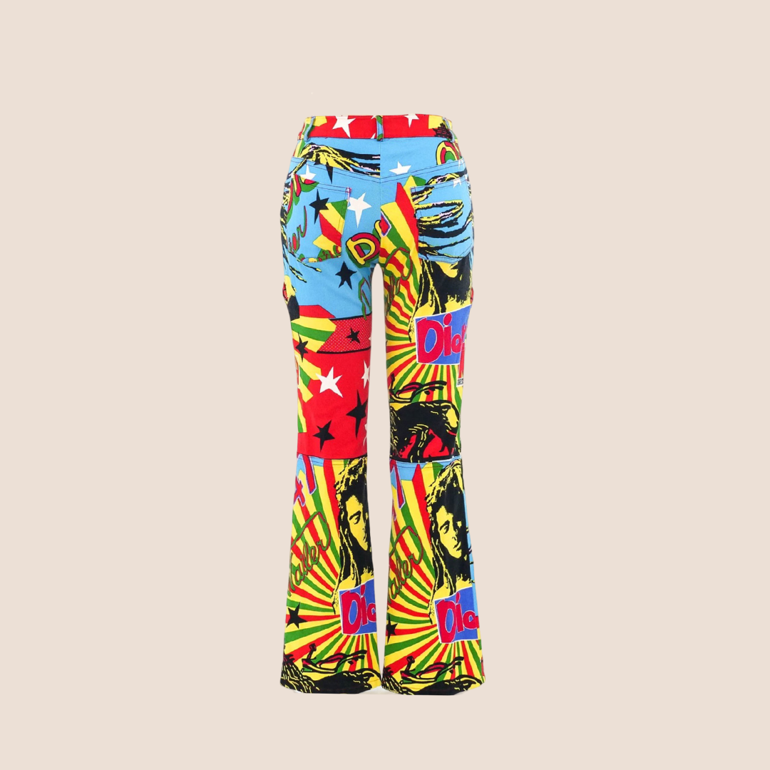 CHRISTIAN D1OR 2004 MULTICOLOR RASTA JEANS