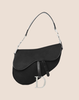 CHRISTIAN D1OR BLACK NYLON SADDLE BAG