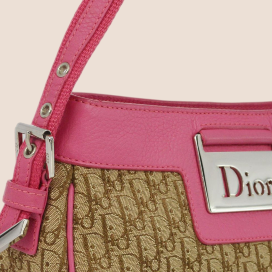 CHRISTIAN D1OR 2005 FUCHSIA STREET CHIC SHOULDER BAG