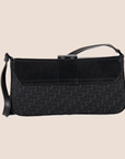 CHRISTIAN D1OR BLACK OBLIQUE CANVAS STREET CHIC SHOULDER BAG
