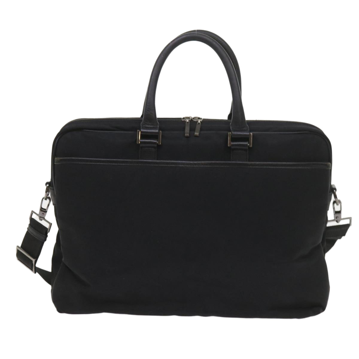 BBERRY Black label Hand Bag Nylon 2way Black Auth ki3666