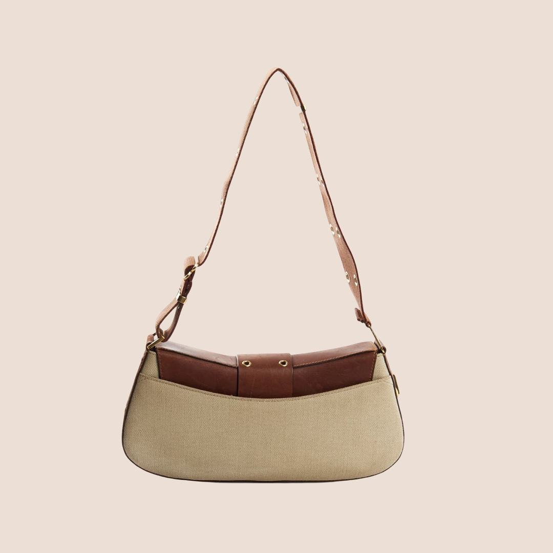CHRISTIAN D1OR BROWN &amp; CREAM STREET CHIC COLUMBUS BAG
