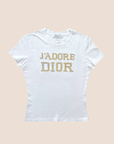 CHRISTIAN D1OR "J'ADORE D1OR" METAL LOGO T-SHIRT
