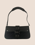 CHRISTIAN D1OR BLACK OBLIQUE CANVAS STREET CHIC SHOULDER BAG