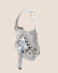 CHRISTIAN D1OR 2004 GREY SATIN MINI CORSET BAG