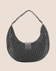 CHRISTIAN D1OR BLACK D1ORISSIMO METALLIC HALF MOON BAG