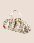 CHRISTIAN D1OR 2005 D1ORISSIMO FLORAL EMBROIDERED TROTTER BAG