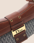 CHRISTIAN D1OR BROWN & NAVY D1ORISSIMO STREET CHIC COLUMBUS BAG