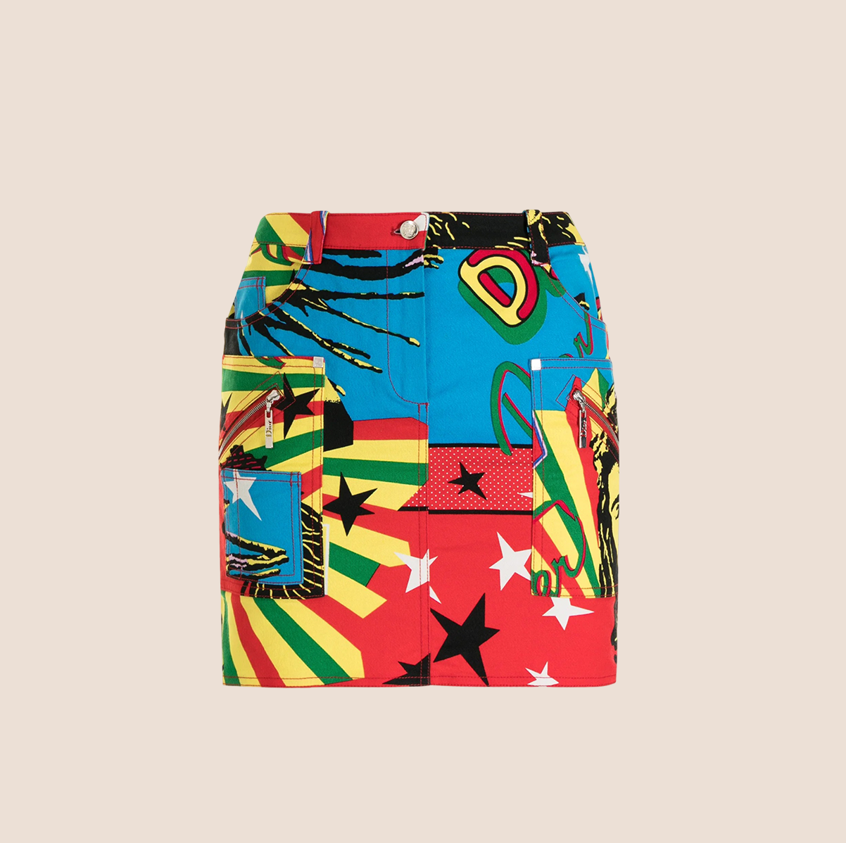 CHRISTIAN D1OR 2004 RASTA MINI SKIRT
