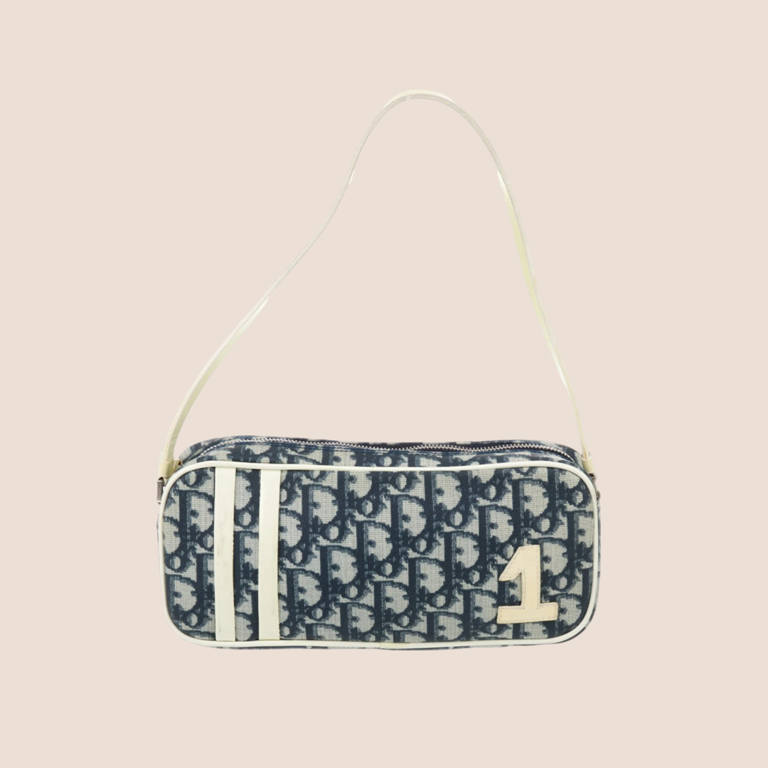 CHRISTIAN D1OR 2001 BLUE TROTTER MINI POCHETTE BAG