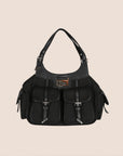 CHRISTIAN D1OR BLACK CANVAS STREET CHIC MULTIPOCKET BAG