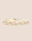 CHRISTIAN D1OR 2004 BEIGE TROTTER FLORAL EMBROIDERED MINI SHOULDER BAG
