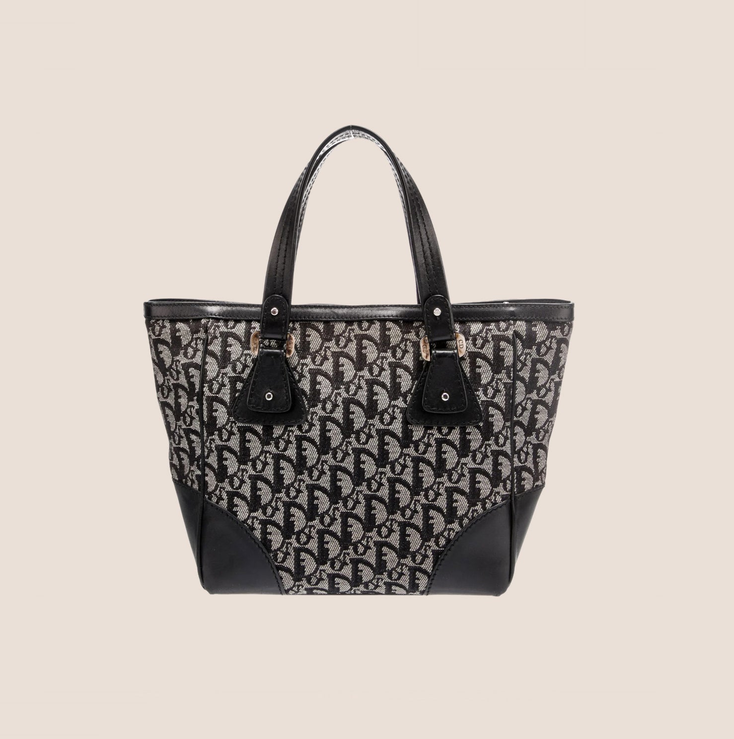 CHRISTIAN D1OR 2005 NAVY TROTTER TOTE BAG