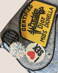 CHRISTIAN D1OR 2001 DENIM "MISS D1ORELLA" SADDLE BAG