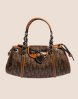 CHRISTIAN D1OR 2007 BROWN ROMANTIQUE TROTTER HANDBAG