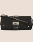 CHRISTIAN D1OR BLACK TROTTER STREET CHIC OPERA CROSSBODY CLUTCH