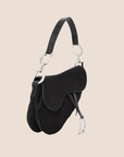 CHRISTIAN D1OR BLACK NYLON SADDLE BAG