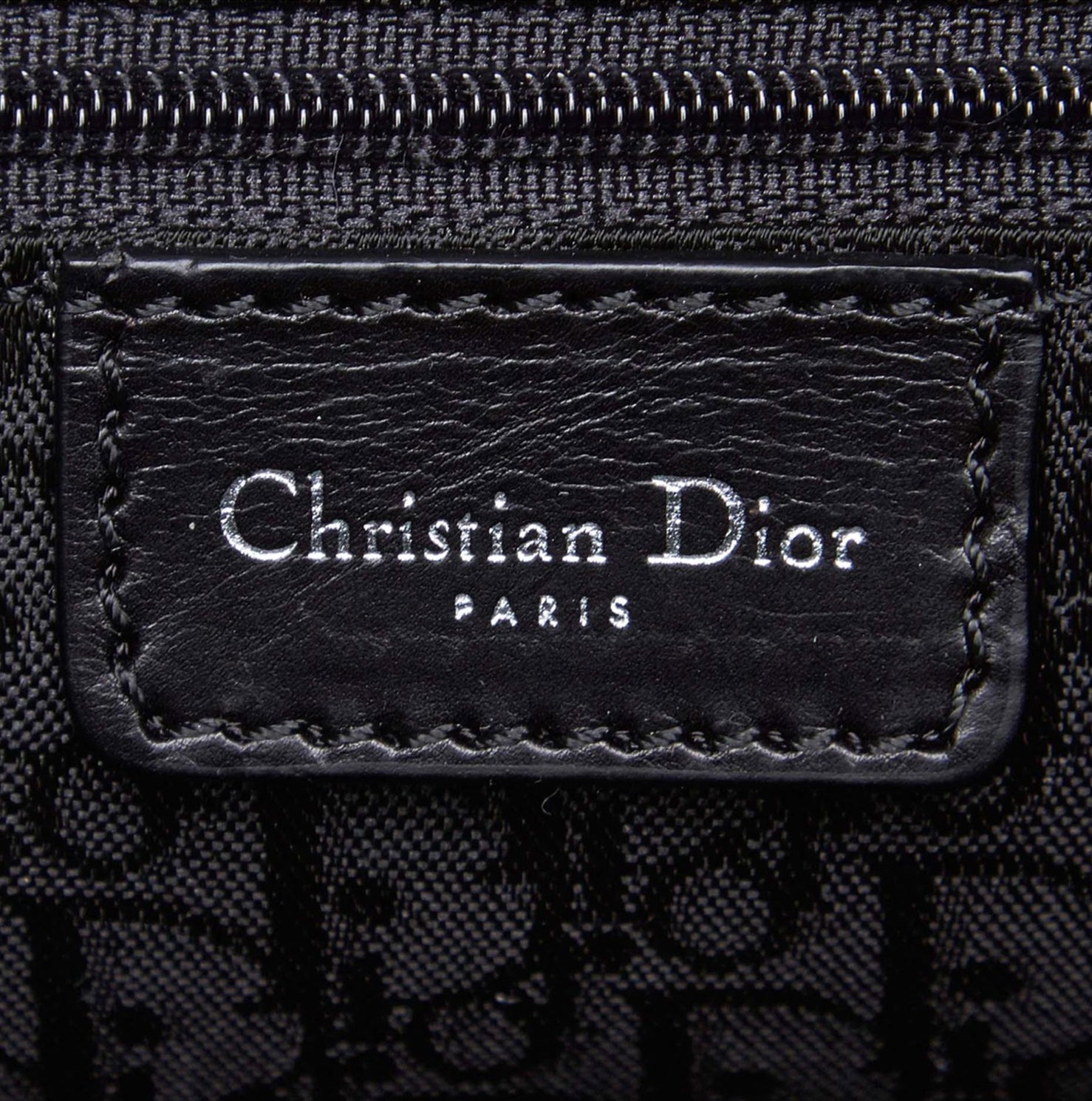 CHRISTIAN D1OR 2004 BLACK LEATHER HARDCORE BOSTON BAG
