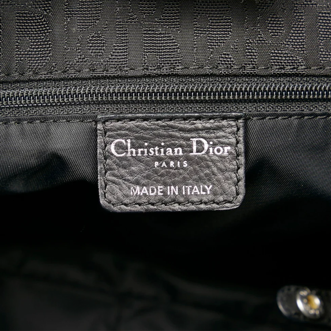 CHRISTIAN D1OR BLACK D1ORISSIMO CANVAS MULTIPOCKET CHARM BAG