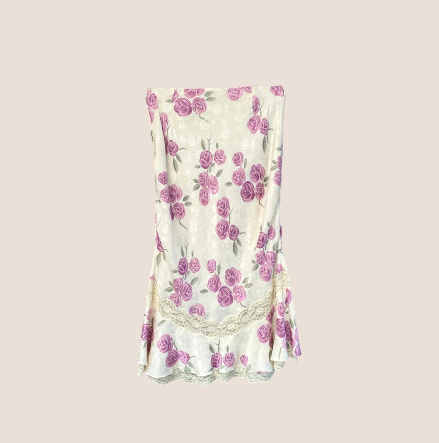 CHRISTIAN D1OR 2009 FLOWER RUFFLE SILK MIDI SKIRT