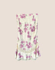 CHRISTIAN D1OR 2009 FLOWER RUFFLE SILK MIDI SKIRT