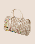 CHRISTIAN D1OR 2005 D1ORISSIMO FLORAL EMBROIDERED BOSTON BAG
