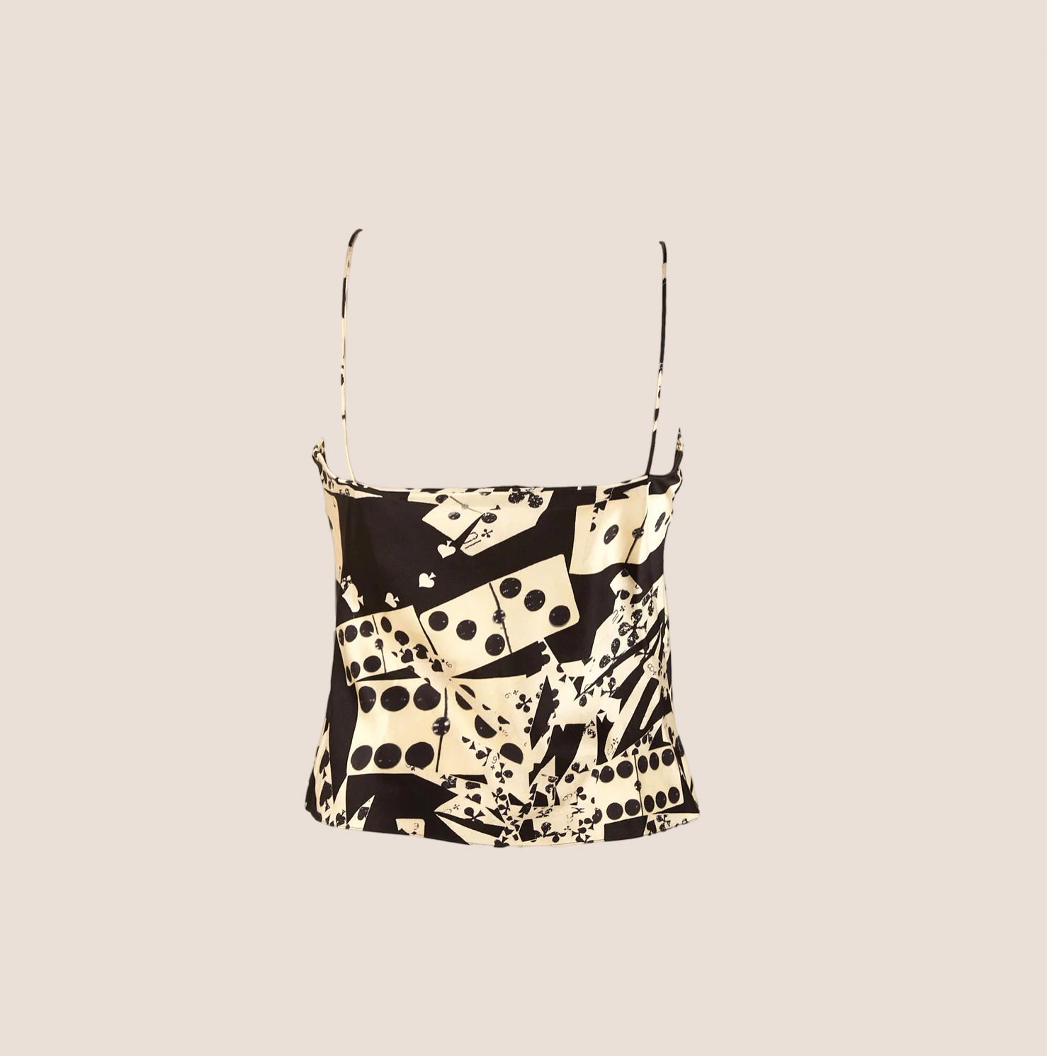 CHRISTIAN D1OR 2001 DOMINO SILK CAMISOLE TOP