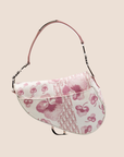 CHRISTIAN D1OR 2004 GIRLY PINK CHERRY BLOSSOM SADDLE BAG